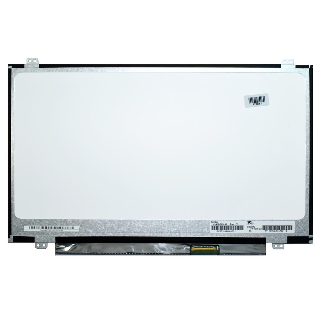 LCD140-002 LCD 14.0 LED WXGA (1366X768) HD Slim Conector Derecho 40P Glossy hb140wx1-300 v4.0
