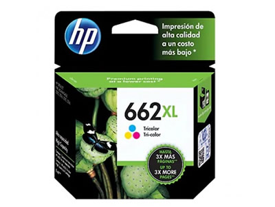 *Cartucho HP 662XL, CZ106AL, Cian, Magenta, Amarillo