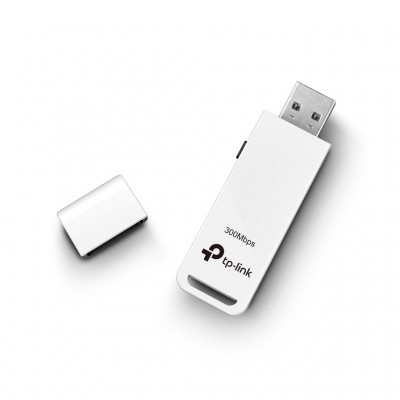 Adaptador USB TP-LINK TL-WN821N, Inalámbrico, 300 Mbit/s, Color blanco