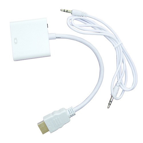 Convertidor HDMI a VGA BROBOTIX , HDMI, VGA (D-Sub), Color blanco