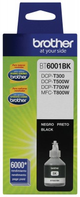 Botella de tinta BROTHER BT6001BK, Negro, 6000 páginas