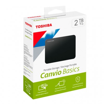 Disco Duro Externo TOSHIBA HDTB420XK3AA, 2 TB, USB 3.0, 2.5 pulgadas, Negro