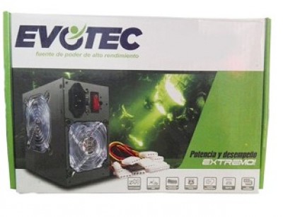 Fuente de Poder EVOTEC PSUEV1, Negro, 600 W, PC