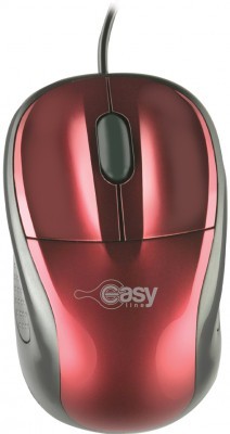 Mouse Easy Line EASY LINE, Rojo, 3 botones, Óptico, 1000 DPI