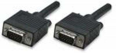 Cable VGA - HD15 MANHATTAN, 1,8 m, VGA (D-Sub), VGA (D-Sub), Macho/Macho, Negro (copia)