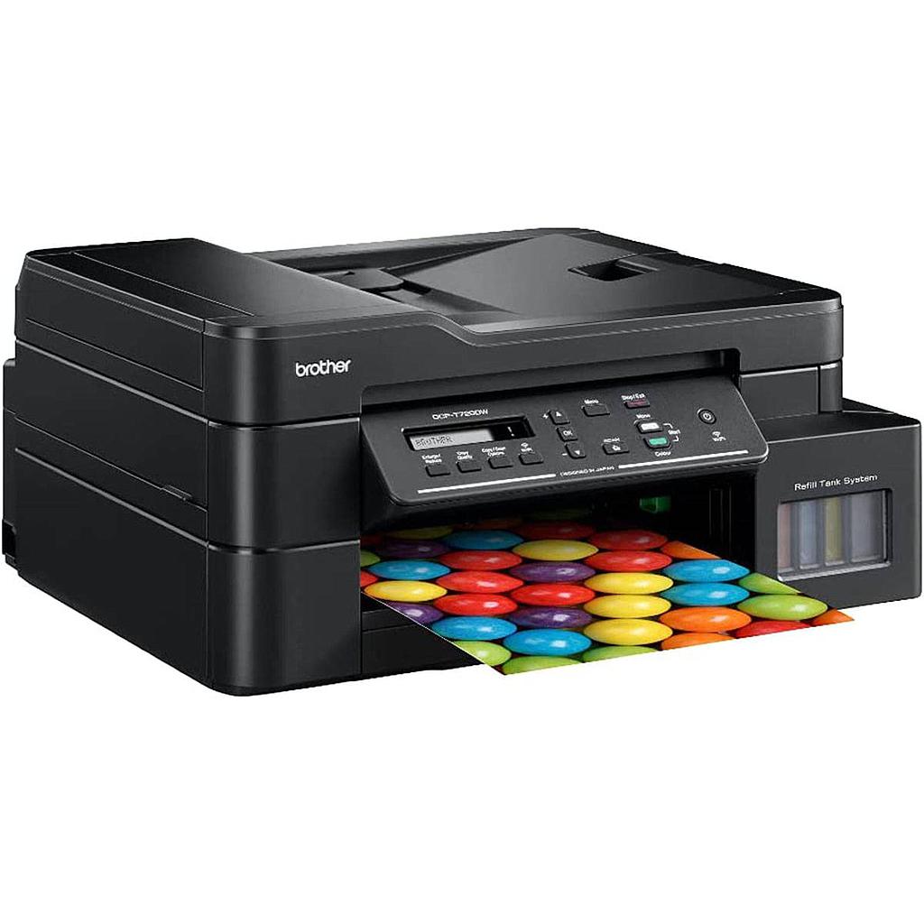 Multifuncional Tinta Continua Brother DCPT730DW, impresión dúplex, 27 ppm negro/23 ppm color, USB 2.0, Wifi 2.4/5Ghz, cama plana color tamaño carta
