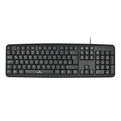 Teclado PERFECT CHOICE PC-201038, USB, QWERTY, negro, universal, alambrico