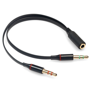 *ADAPTADOR STEREO Y A 3.5 DUALADAP MACHO NEGRO BROBOTIX
