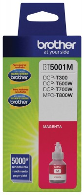 Botella de tinta BROTHER BT5001M, Magenta, 5000 páginas