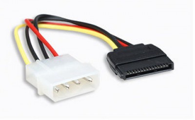 *Cable de Corriente MANHATTAN, 4-pin Molex, Macho/Macho, 0,16 m