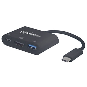 Convertidor USB-C a HDMI USB 3.O USB-C MANHATTAN 152037, Negro