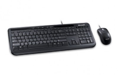 Kit de teclado y mouse MICROSOFT WIRED DESKTOP 600 USB, Negro, 400 DPI